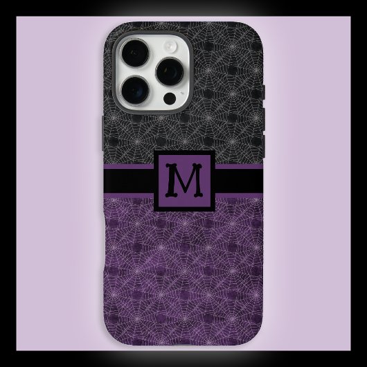 Schwarzes und violettes gotisches Spinnennetz mit Case-Mate iPhone Hülle