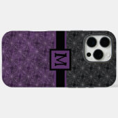 Schwarzes und violettes gotisches Spinnennetz mit Case-Mate iPhone Hülle (Rückseite (Horizontal))