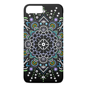 Schwarzes und violettes Mandala abstrakt bunt Case-Mate iPhone Hülle