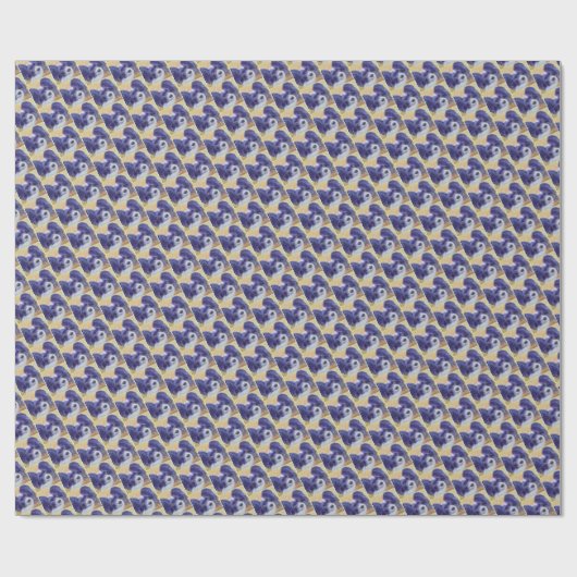 SCHWARZES UND WEISES PAPILLON GESCHENKPAPIER (Flach)