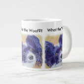 SCHWARZES UND WEISES PAPILLON Jumbo-Tasse (Vorderseite Rechts)