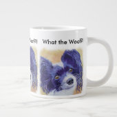 SCHWARZES UND WEISES PAPILLON Jumbo-Tasse (Rechts)