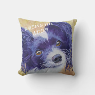 SCHWARZES UND WEISES PAPILLON KISSEN