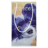 SCHWARZES UND WEISES PAPILLON KLEINE GESCHENKTÜTE (Rückseite)