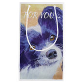 SCHWARZES UND WEISES PAPILLON KLEINE GESCHENKTÜTE (Vorderseite)