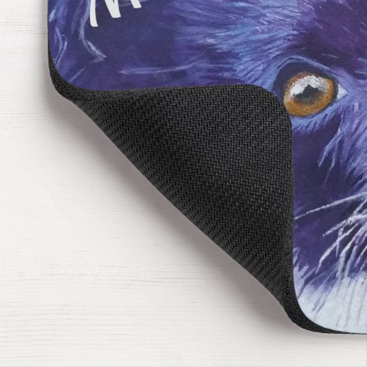 SCHWARZES UND WEISES PAPILLON MOUSEPAD (Ecke)