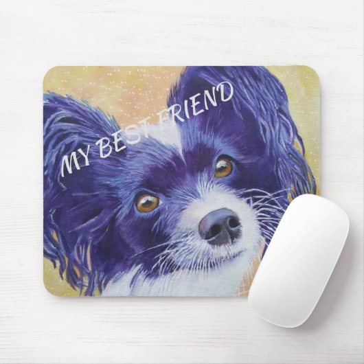 SCHWARZES UND WEISES PAPILLON MOUSEPAD (Mit Mouse)