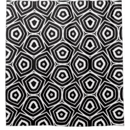 Schwarzes und weißes abstraktes geometrisches Must Duschvorhang