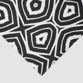 Schwarzes und weißes abstraktes geometrisches Must Seidenpapier