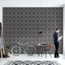 Schwarzes und weißes abstraktes geometrisches Must