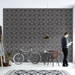 Schwarzes und weißes abstraktes geometrisches Must Tapete