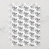 Schwarzes und weißes Blumenpapier (Vorne/Hinten)