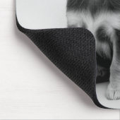 Schwarzes und weißes Chihuahua-Welpe-Foto Mousepad (Ecke)