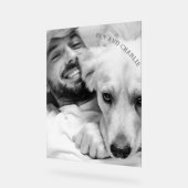 Schwarzes und weißes Foto Acrylschild (Winkel)