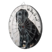 Schwarzes und weißes Foto Dartscheibe (Vorderseite rechts)