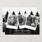 Schwarzes und weißes Foto Moderne Weihnachten (Vorne/Hinten)