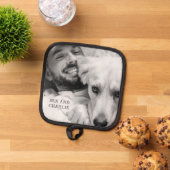 Schwarzes und weißes Foto Topflappen (Oben Unten)