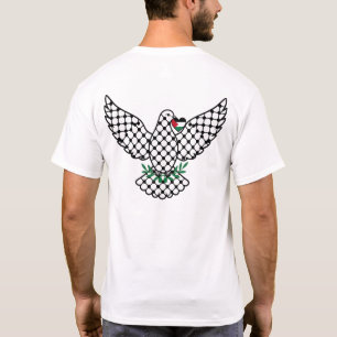 Schwarzes und weißes geometrisches Vogel-T-Shirt – T-Shirt