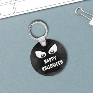 Schwarzes und weißes Gruseliges Halloween benutzer Schlüsselanhänger