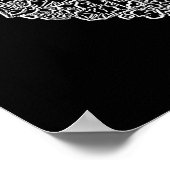 Schwarzes und Weißes Herz in Stücken Poster (Ecke)