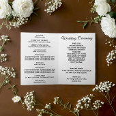 Schwarzes und weißes Hochzeitsprogramm Programm