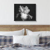 Schwarzes und weißes Iris-Foto Leinwanddruck (Insitu (Schlafzimmer))