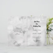 Schwarzes und weißes katholisches Hochzeitsprogram (Stehend Vorderseite)