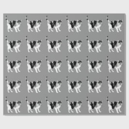 SCHWARZES UND WEISSES KATZPATTERPAPIERpapier Geschenkpapier