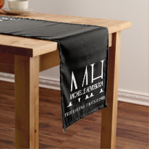 Schwarzes und weißes minimalistisches monogrammier