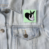 Schwarzes und weißes Rabbit Button (Beispiel)