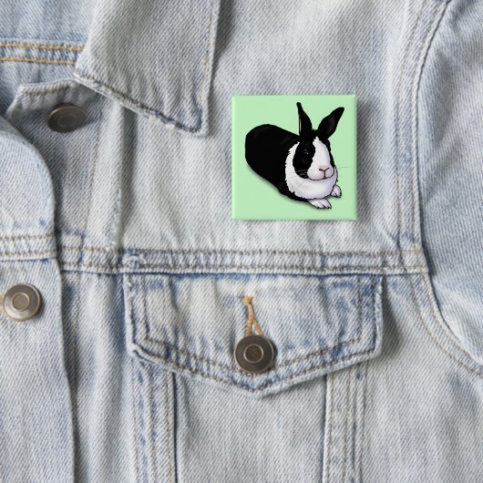 Schwarzes und weißes Rabbit Button (Beispiel)