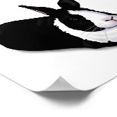 Schwarzes und weißes Rabbit Poster (Ecke)