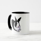 Schwarzes und weißes Rabbit Tasse (Vorderseite Links)