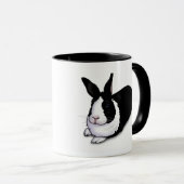 Schwarzes und weißes Rabbit Tasse (VorderseiteRechts)