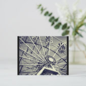 Schwarzes und weißes Riesenrad Postkarte (Stehend Vorderseite)
