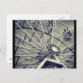 Schwarzes und weißes Riesenrad Postkarte (Vorne/Hinten)