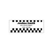 Schwarzes und weißes Schachbrett Permastempel (Design)