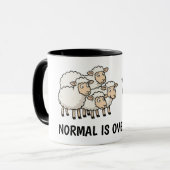 Schwarzes und weißes Schaf Tasse (Vorderseite Links)