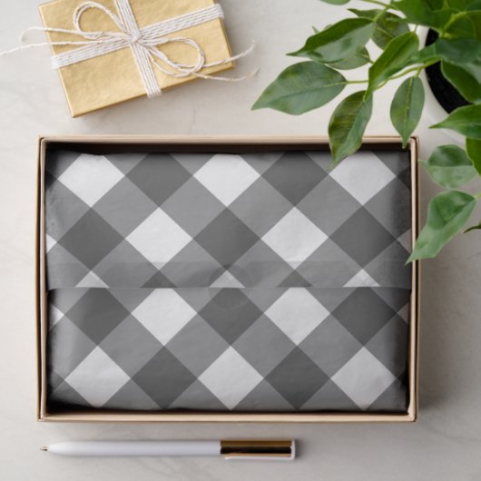 Schwarzes und weißes verschachteltes Gewebe Seidenpapier (Geschenk)