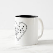 Schwarzes und weißes Wildherz Zweifarbige Tasse (VorderseiteRechts)
