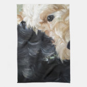 Schwarzes und wheaten schottische Terrier Küchentuch (Vertikal)