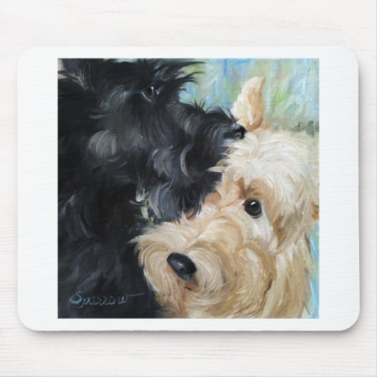 Schwarzes und wheaten schottische Terrier Mousepad (Vorne)