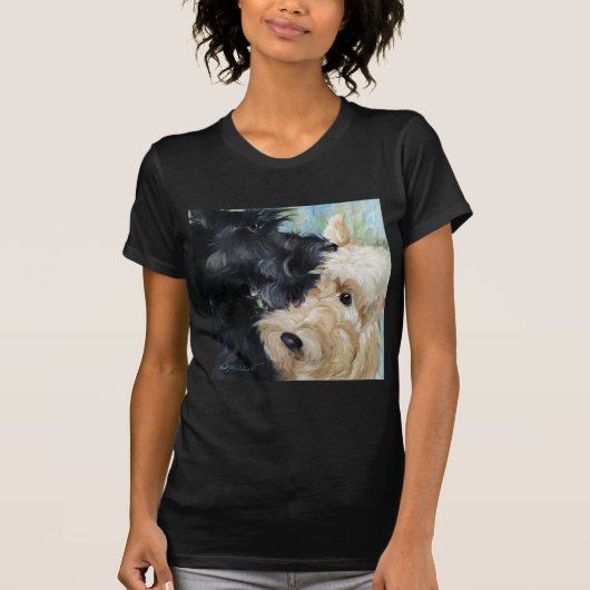 Schwarzes und wheaten schottische Terrier T-Shirt (Vorderseite)