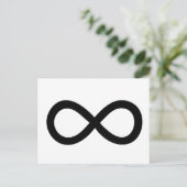 Schwarzes Unendlichkeitssymbol Postkarte (Stehend Vorderseite)