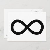 Schwarzes Unendlichkeitssymbol Postkarte (Vorne/Hinten)