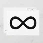 Schwarzes Unendlichkeitssymbol Postkarte (Vorne/Hinten)