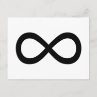 Schwarzes Unendlichkeitssymbol