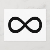 Schwarzes Unendlichkeitssymbol Postkarte (Vorderseite)