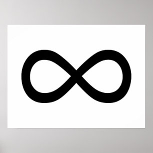 Schwarzes Unendlichsymbol Poster