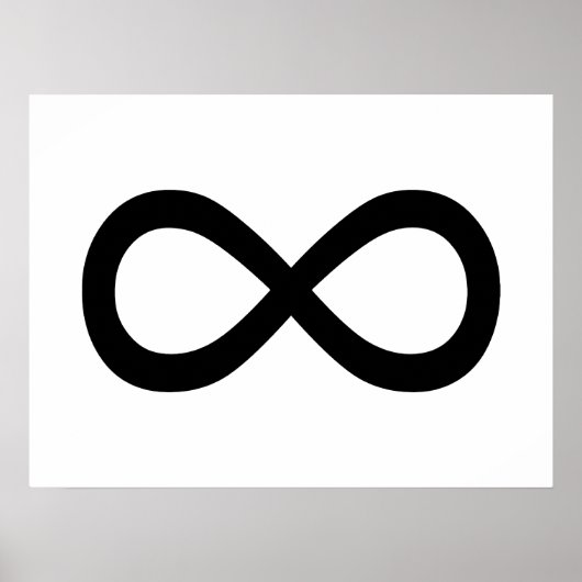 Schwarzes Unendlichsymbol Poster (Vorne)